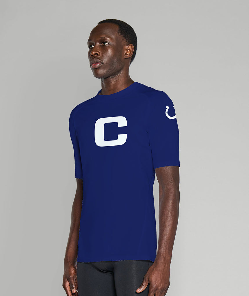 Men's Colby College Base Layer SS - Blue