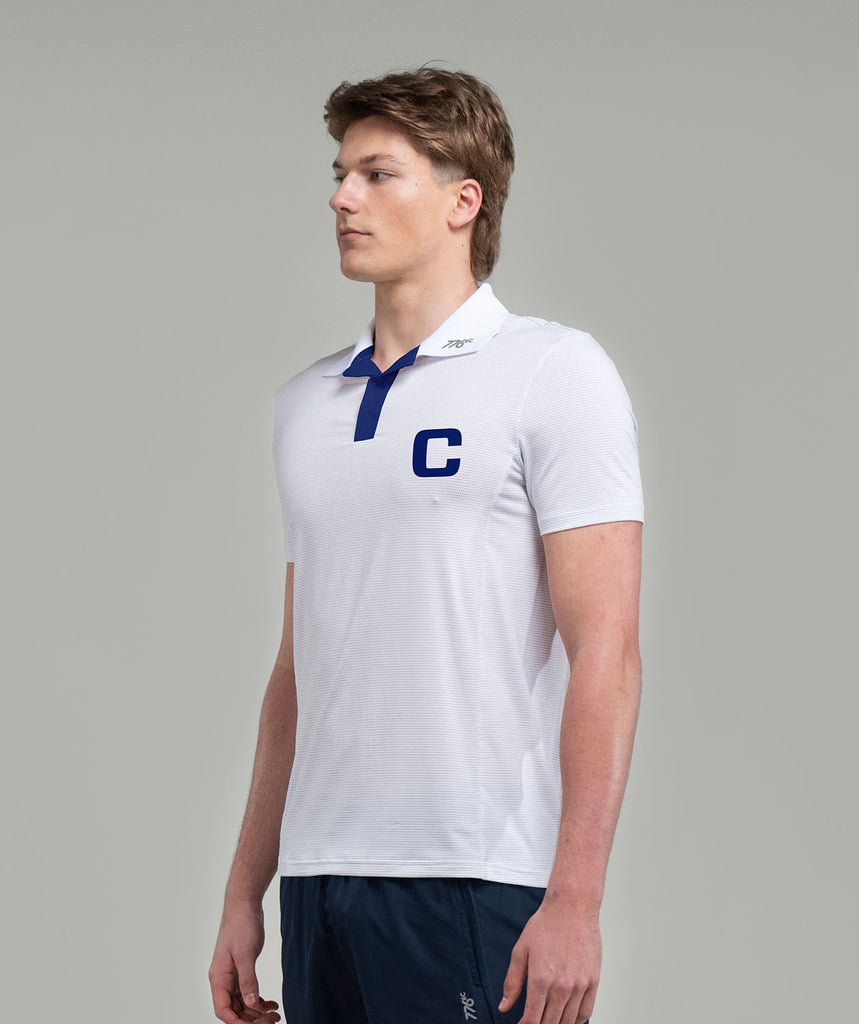 Men's Colby College Polo SS - White