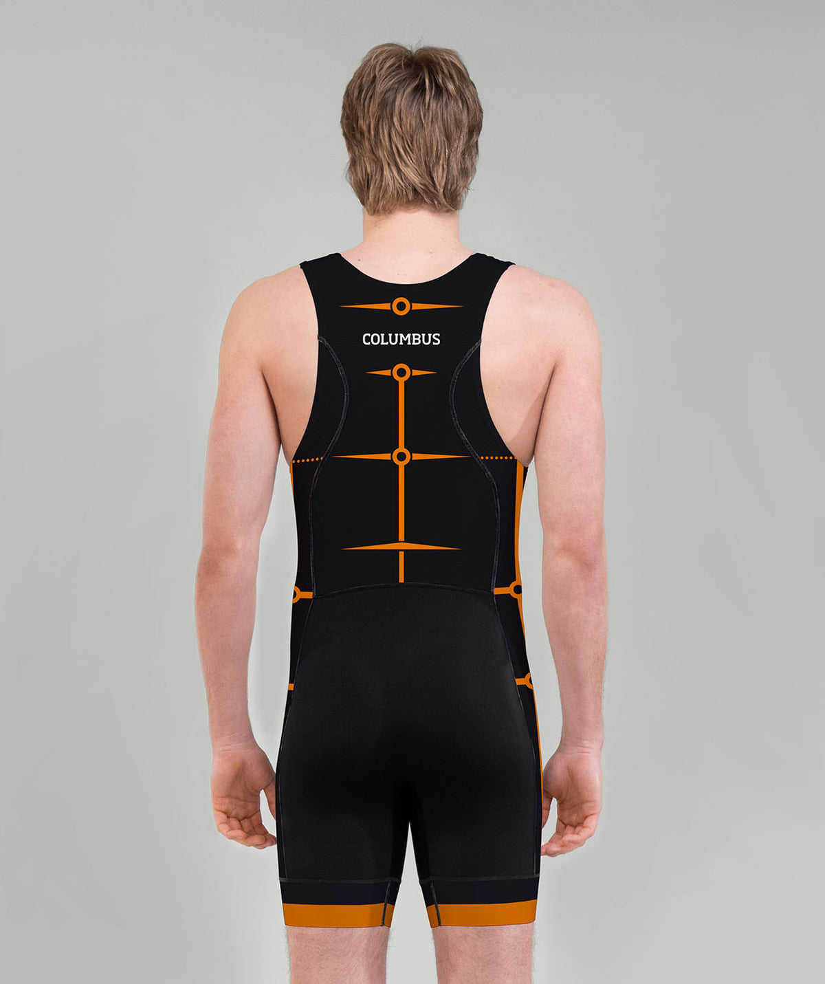 Men's Greater Columbus Rowing Association Pro Unisuit - Black/Orange
