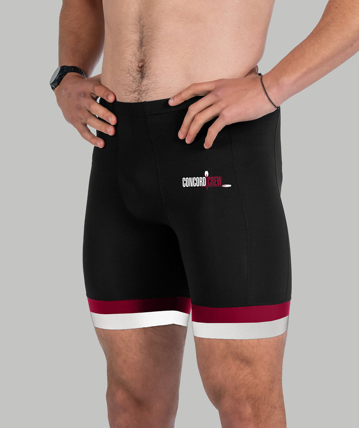 Men's Concord Crew Pro Short - Black/Maroon