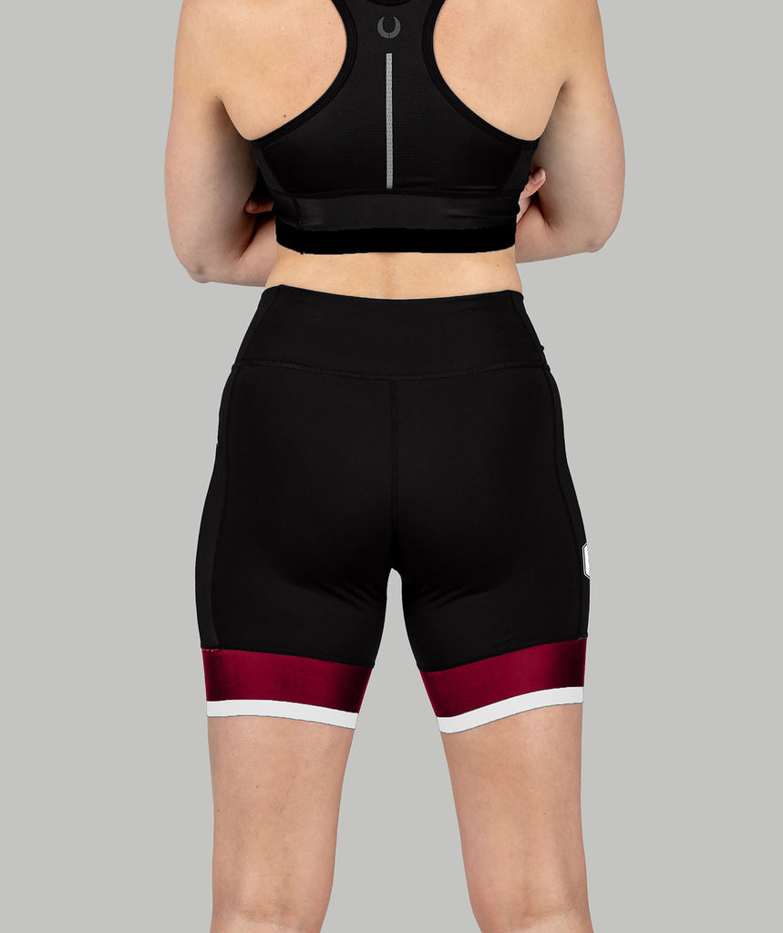 Women's Concord Crew Pro Active Short - Black/Maroon