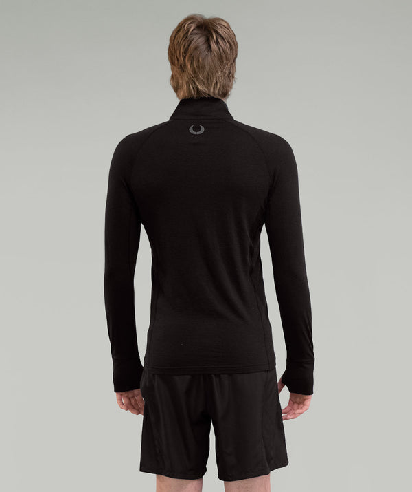 Men's CrewLab Pro-Merino 1/4 Zip LS - Black