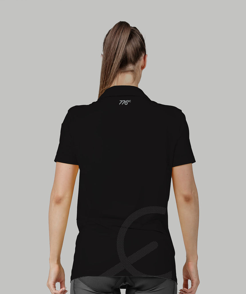 Women's CrewLab Polo SS - Black