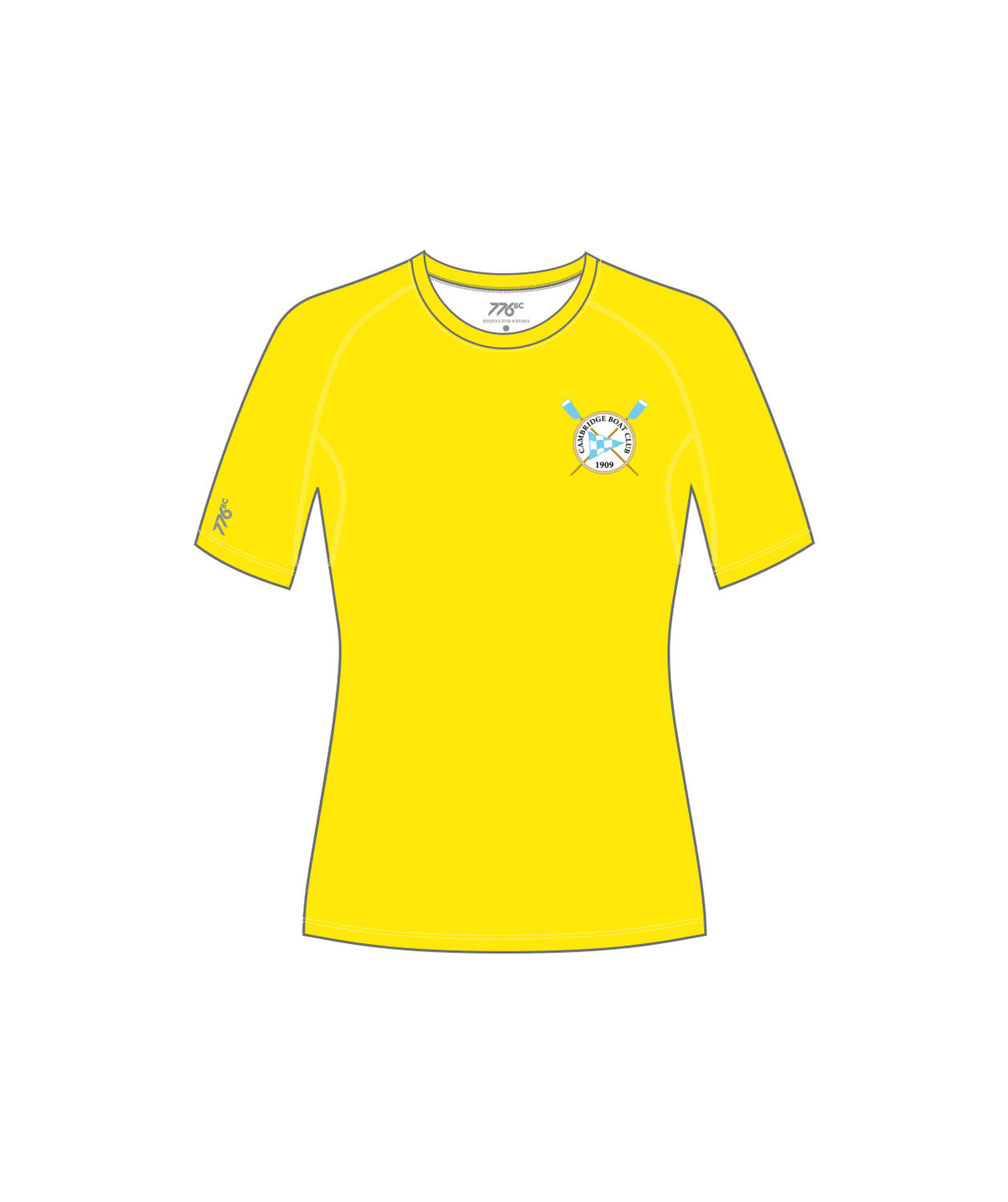 Women's Cambridge Boat Club Training T-Shirt SS - Neon Yellow