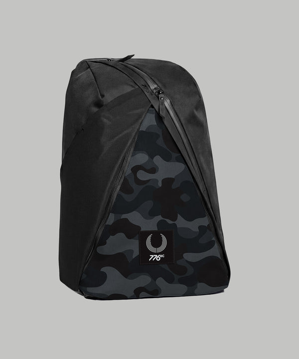 Pro Tour Backpack with Black Camo patch zipped on