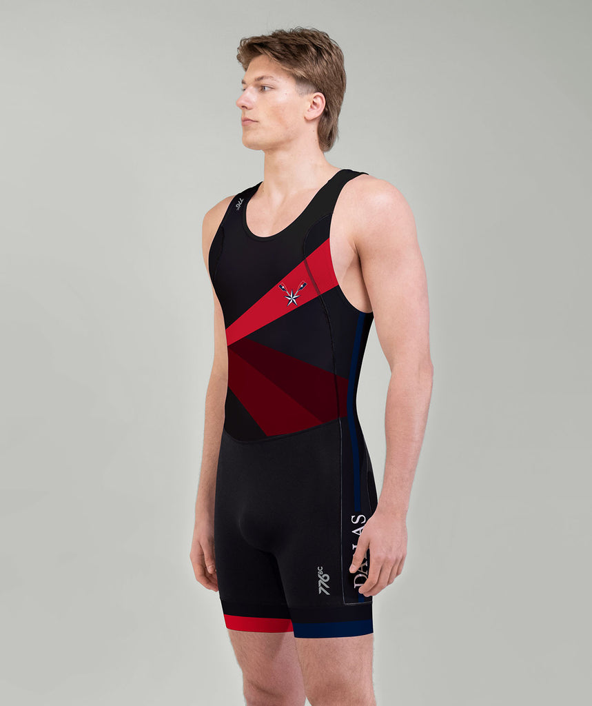 Men's Dallas Rowing Club Practice Pro Unisuit - Black/Red/Blue