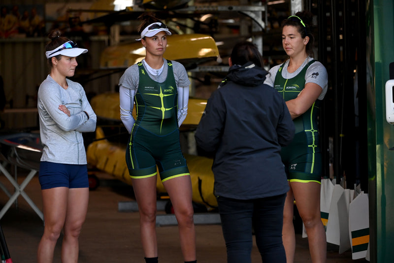 Athletes warming up in Aero Unisuit
