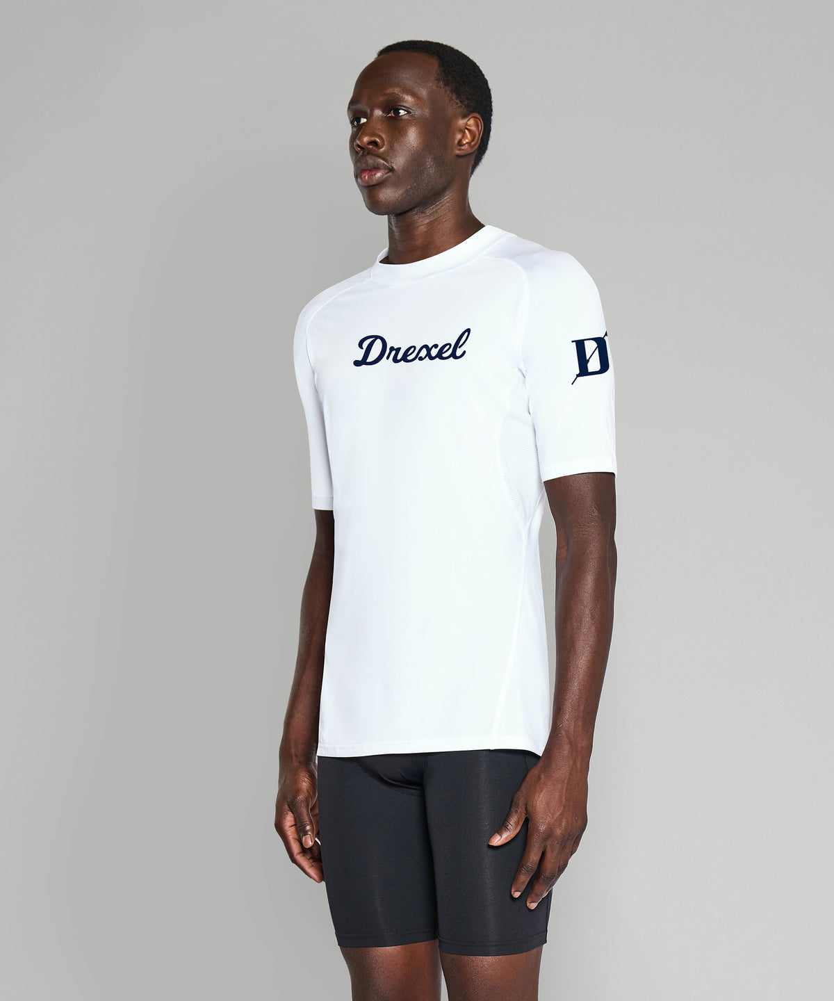 Men's Drexel University Base Layer SS - White