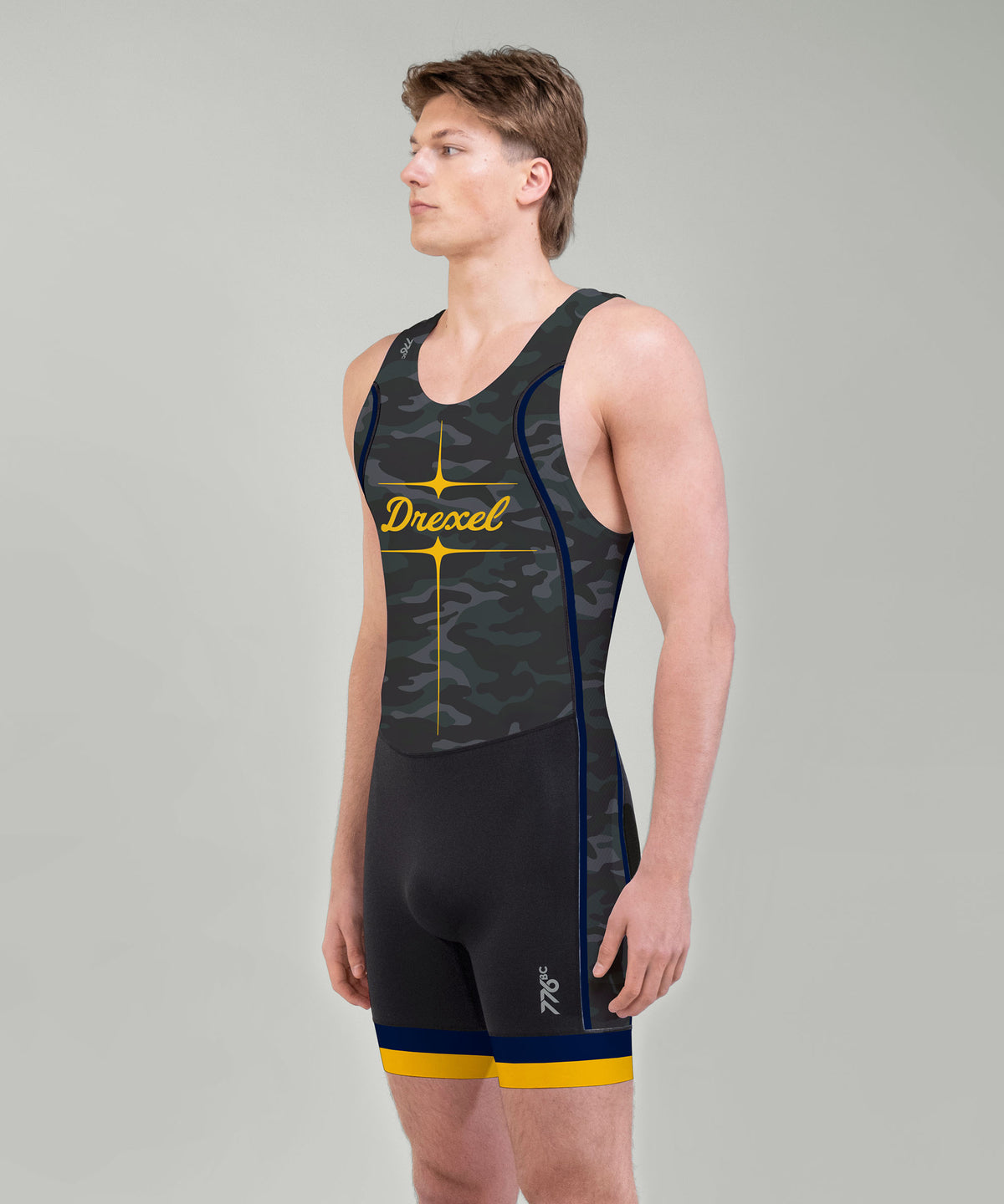 Men's Drexel University Pro Unisuit - Graphite/Yellow