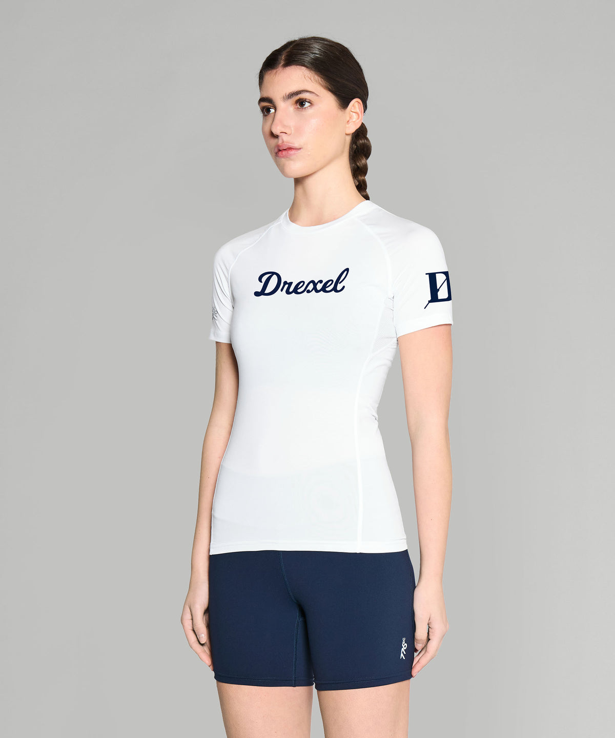 Women's Drexel University Base Layer SS - White