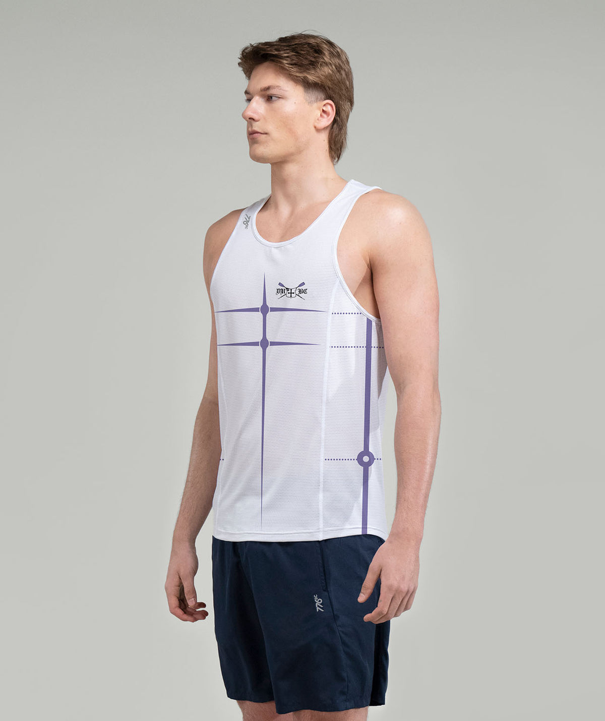 Men's Durham University Motion Performance Tank - White