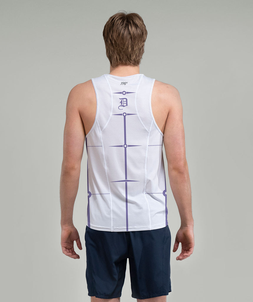 Men's Durham University Motion Performance Tank - White