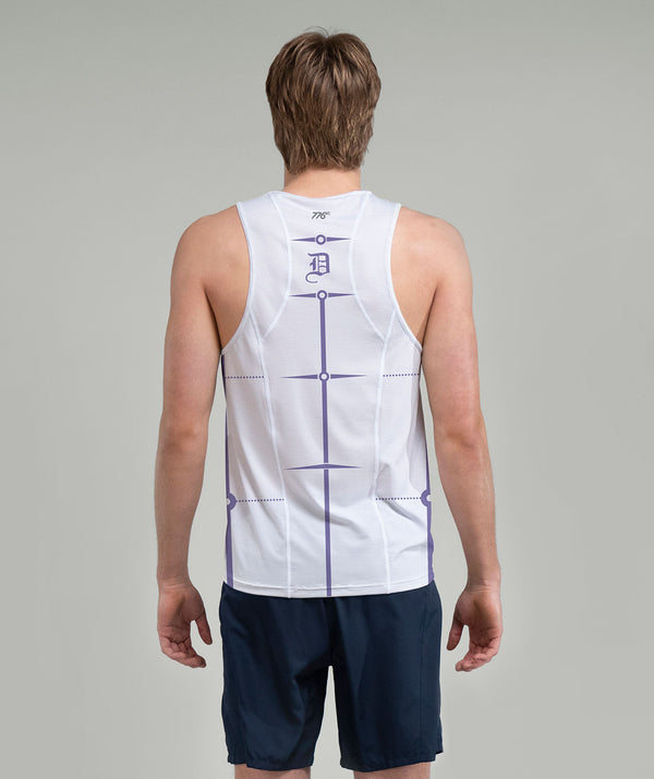 Men's Durham University Motion Performance Tank - White