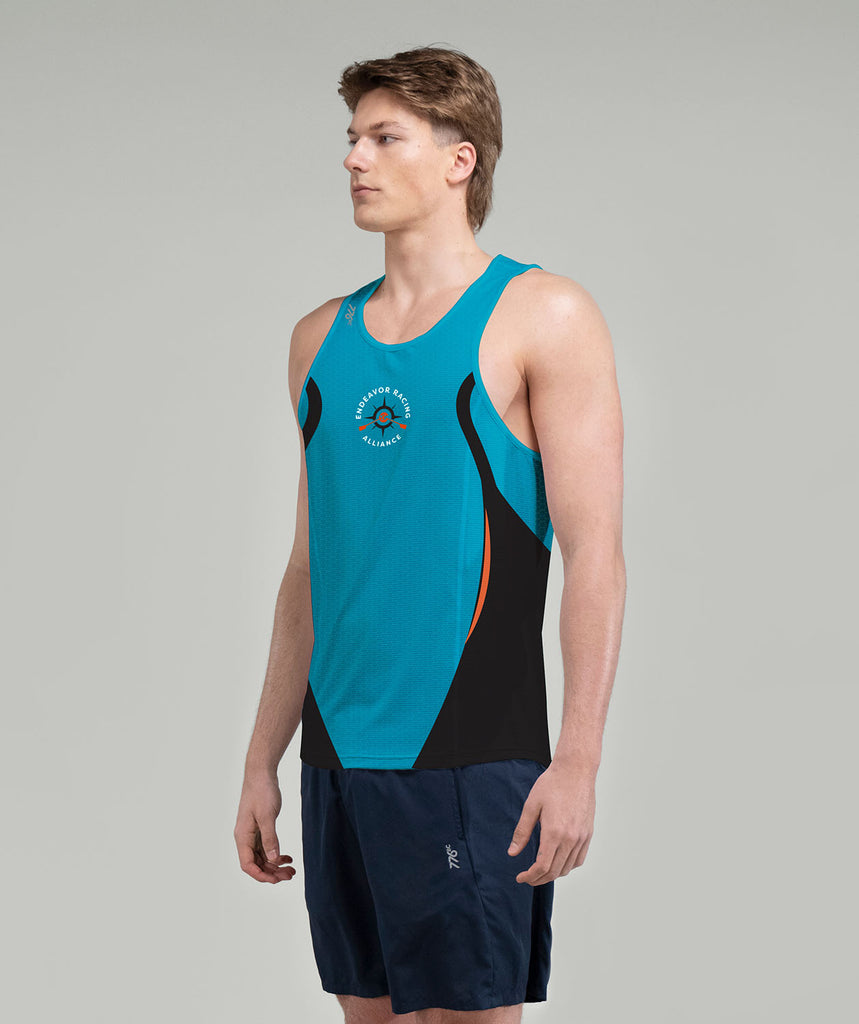 Men's Endeavor Racing Alliance Performance Tank - Blue/Orange/Black