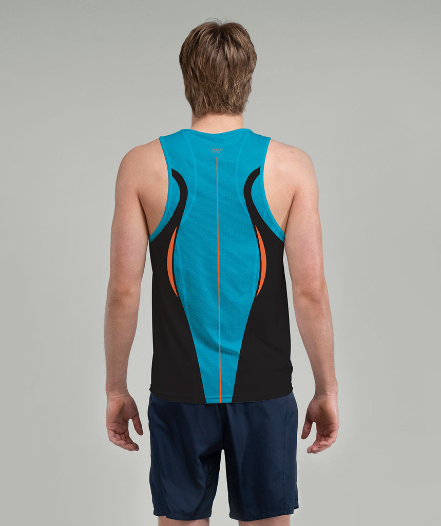 Men's Endeavor Racing Alliance Performance Tank - Blue/Orange/Black