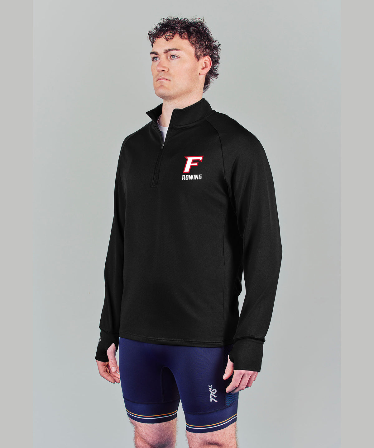 Men's Fairfield University Training Quarter Zip - Black/Red