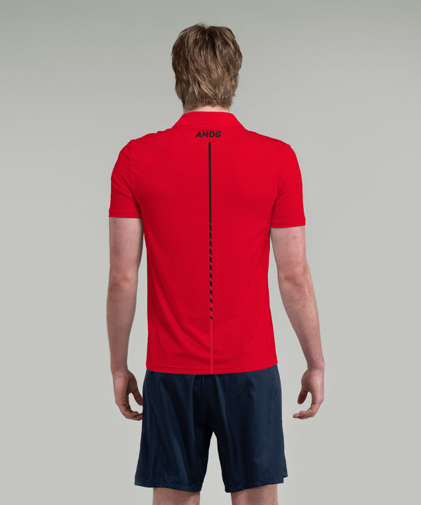 Men's Fairfield University Polo SS - Black/Red