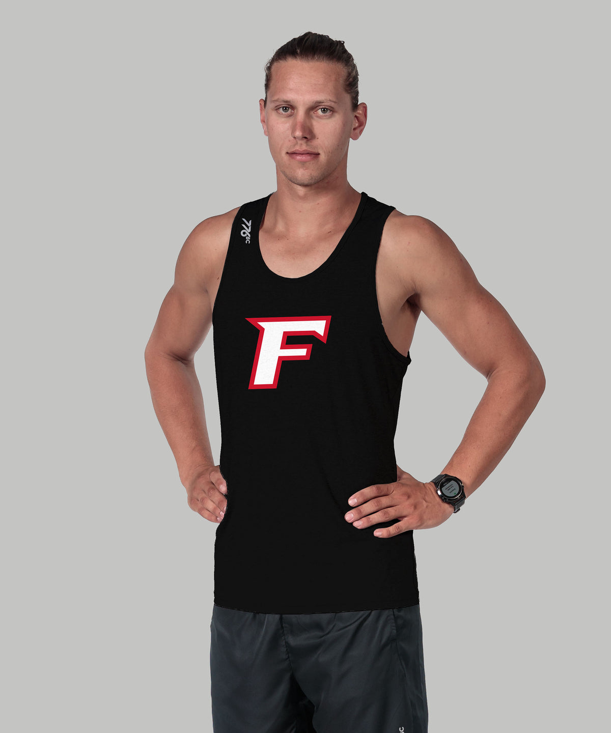 Men's Fairfield University Training Tank - Black/Red