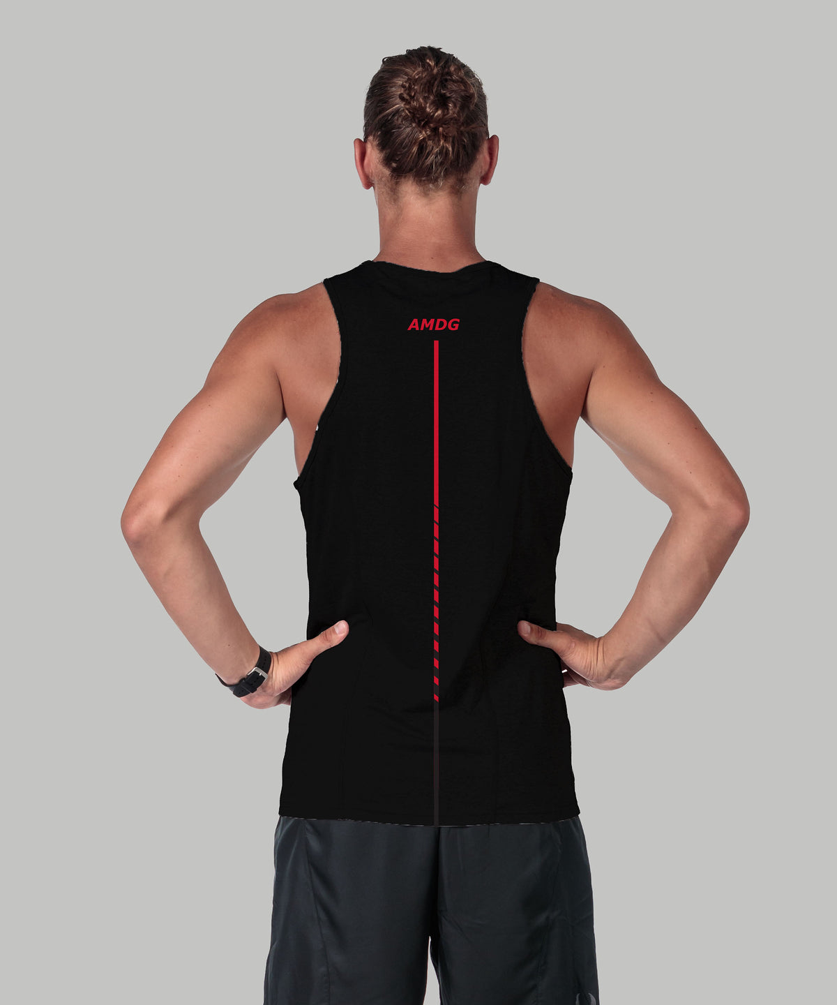 Men's Fairfield University Training Tank - Black/Red