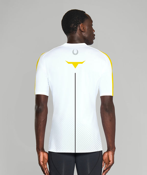 Men's Fort Worth Rowing Club Base Layer SS - White/Yellow