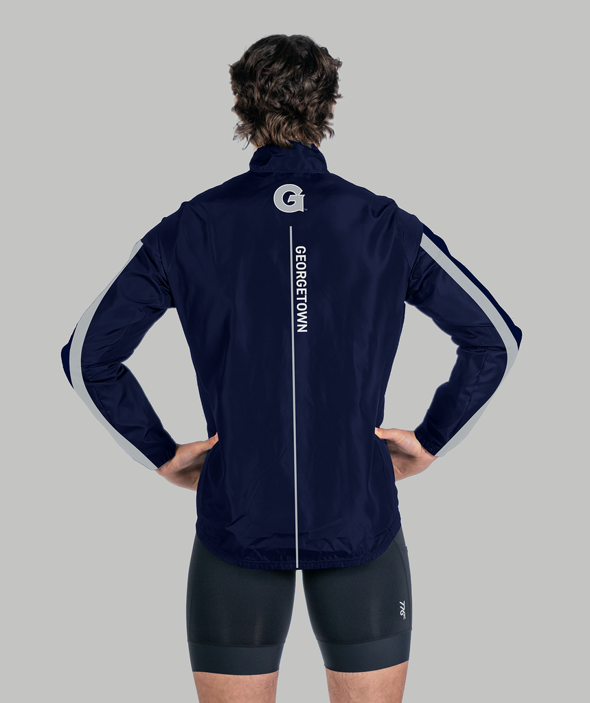 Men's Georgetown Heavyweight Rowing Cirrostratus Wind Jacket - Navy