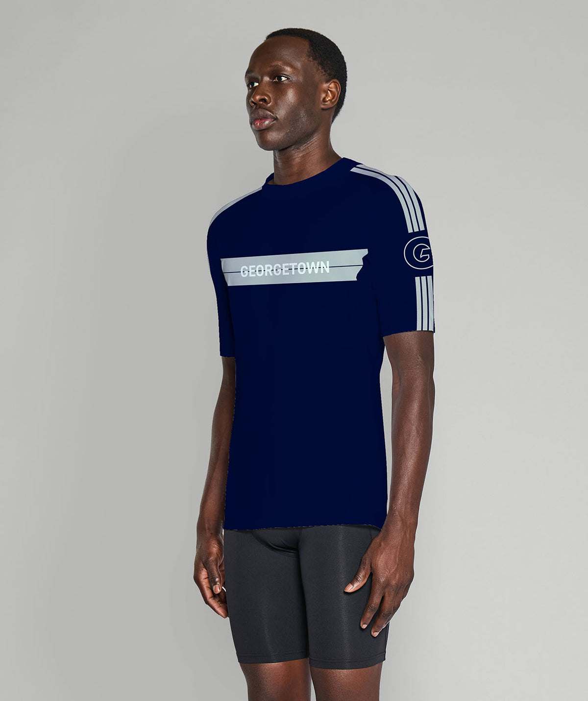 Men's Georgetown Heavyweight Rowing Base Layer SS - Navy