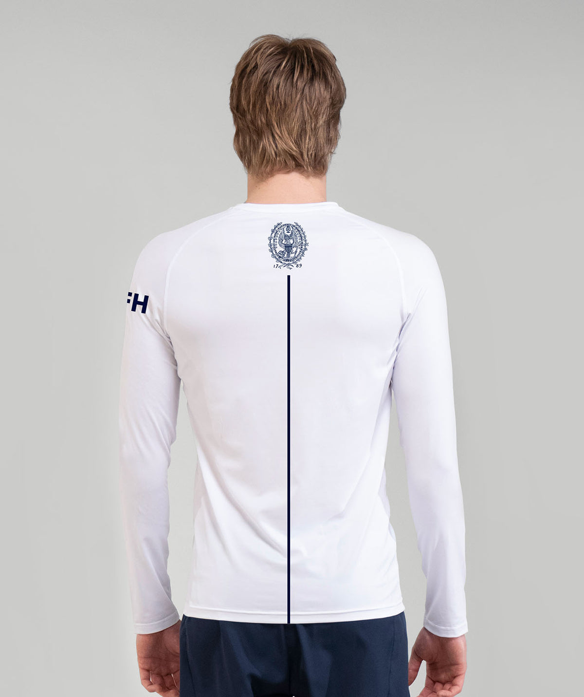 Men's Georgetown University Base Layer LS - White