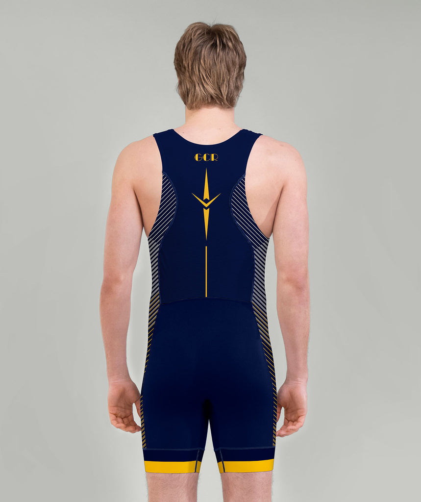Men's Gold Coast Rowing Pro Unisuit - Navy/Gold