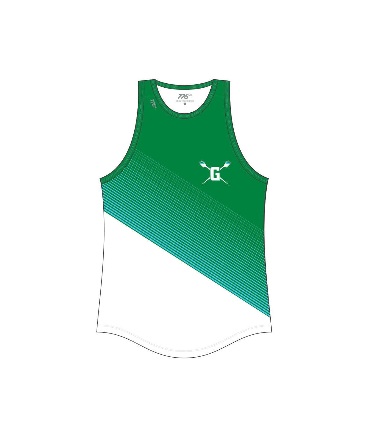 Women's Green Lake Crew Training Tank - Green/White
