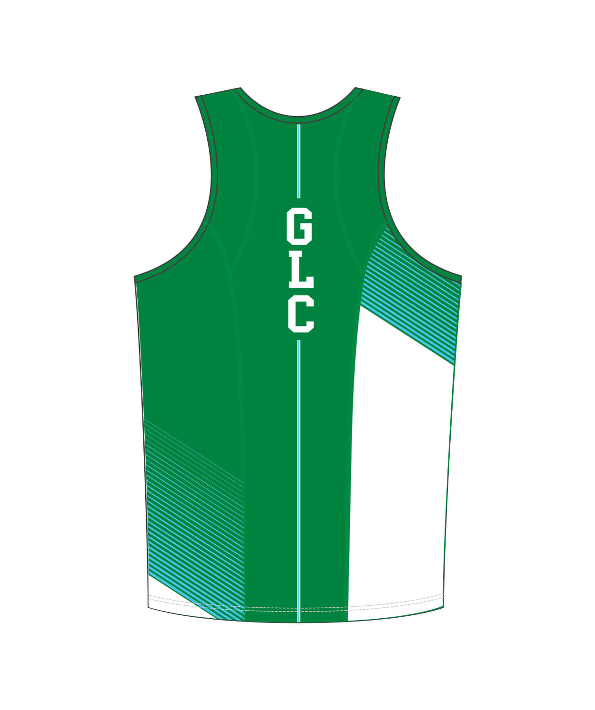 Men's Green Lake Crew Performance Tank - Green/White