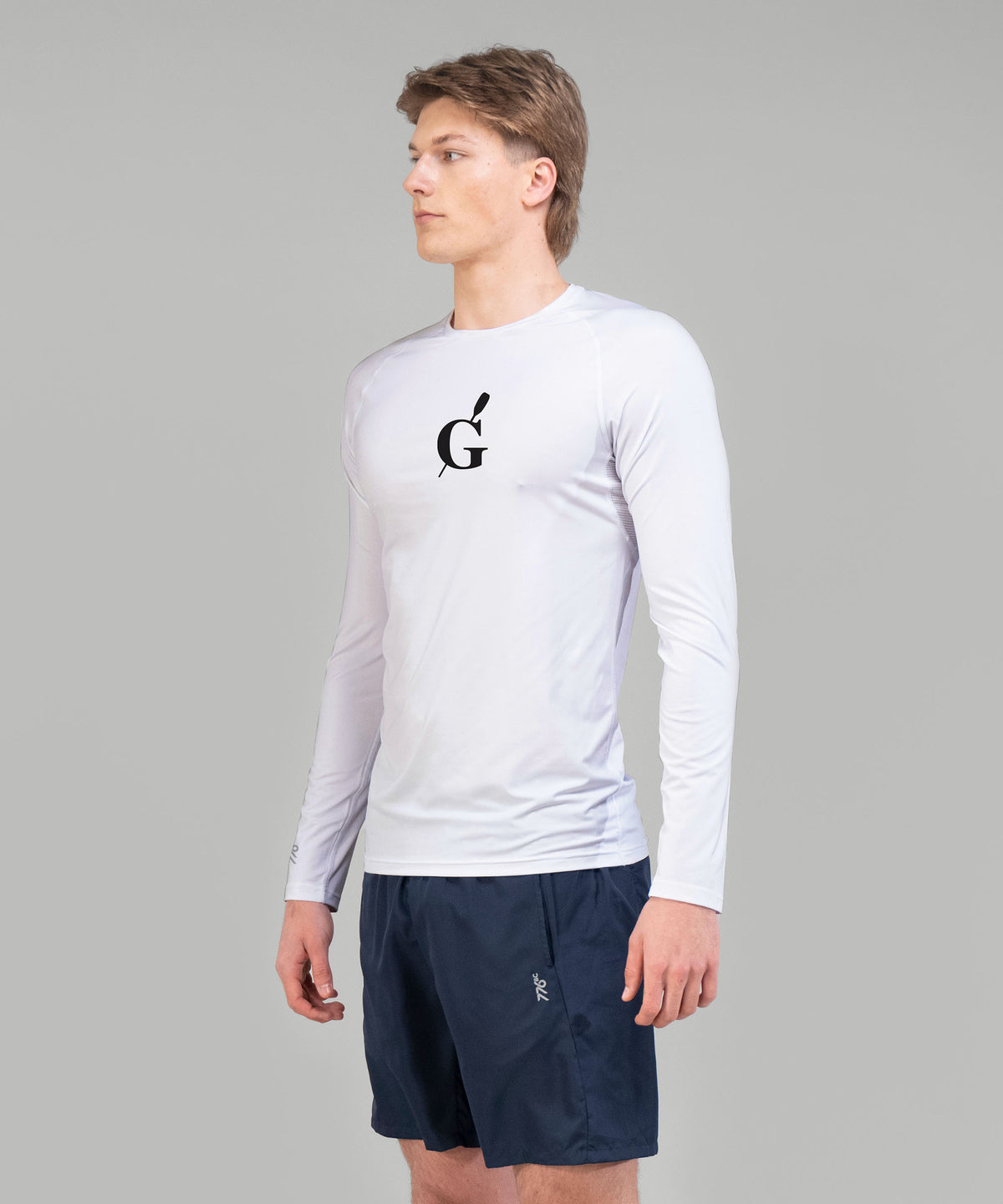 Men's Groton School Base Layer LS - White/Red