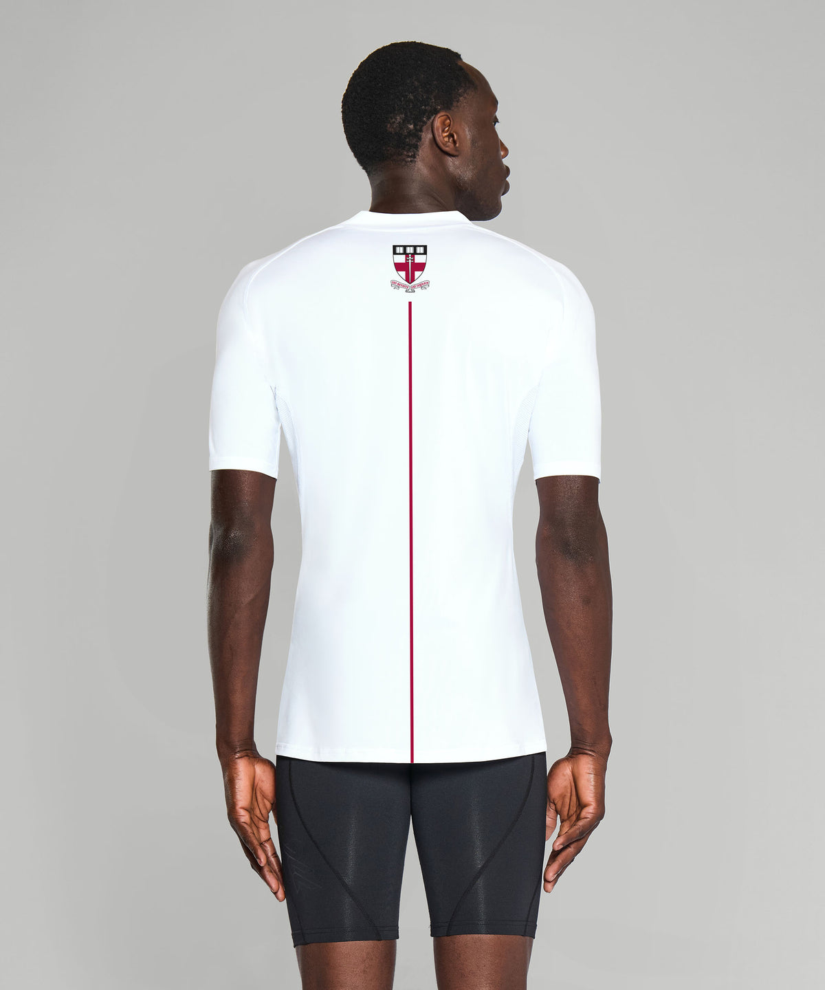 Men's Groton School Base Layer SS - White/Red