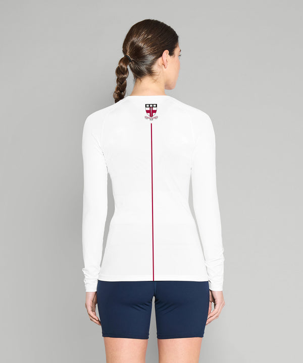 Women's Groton School Base Layer LS - White/Red