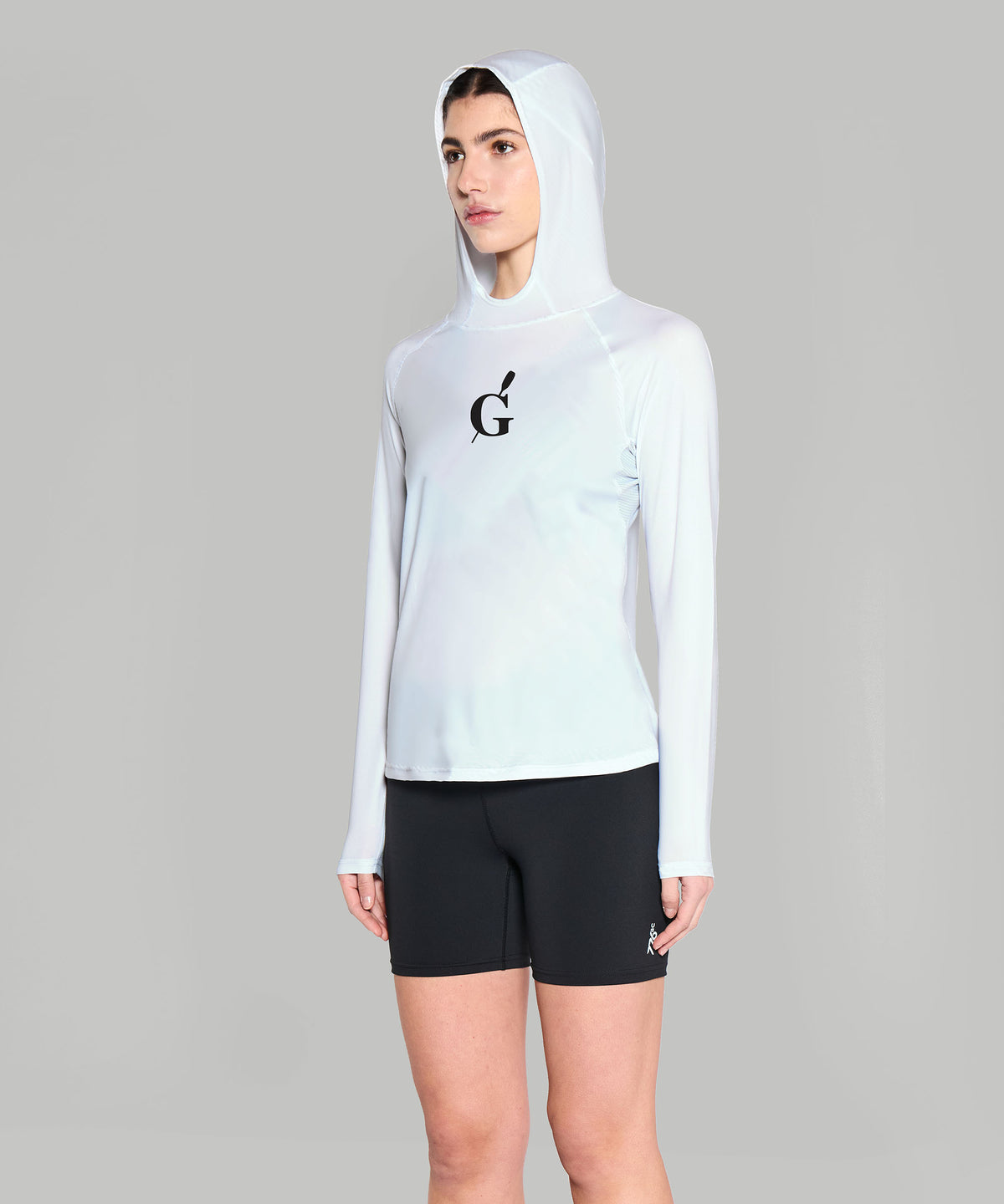 Women's Groton School Sun Hoodie LS - White/Red