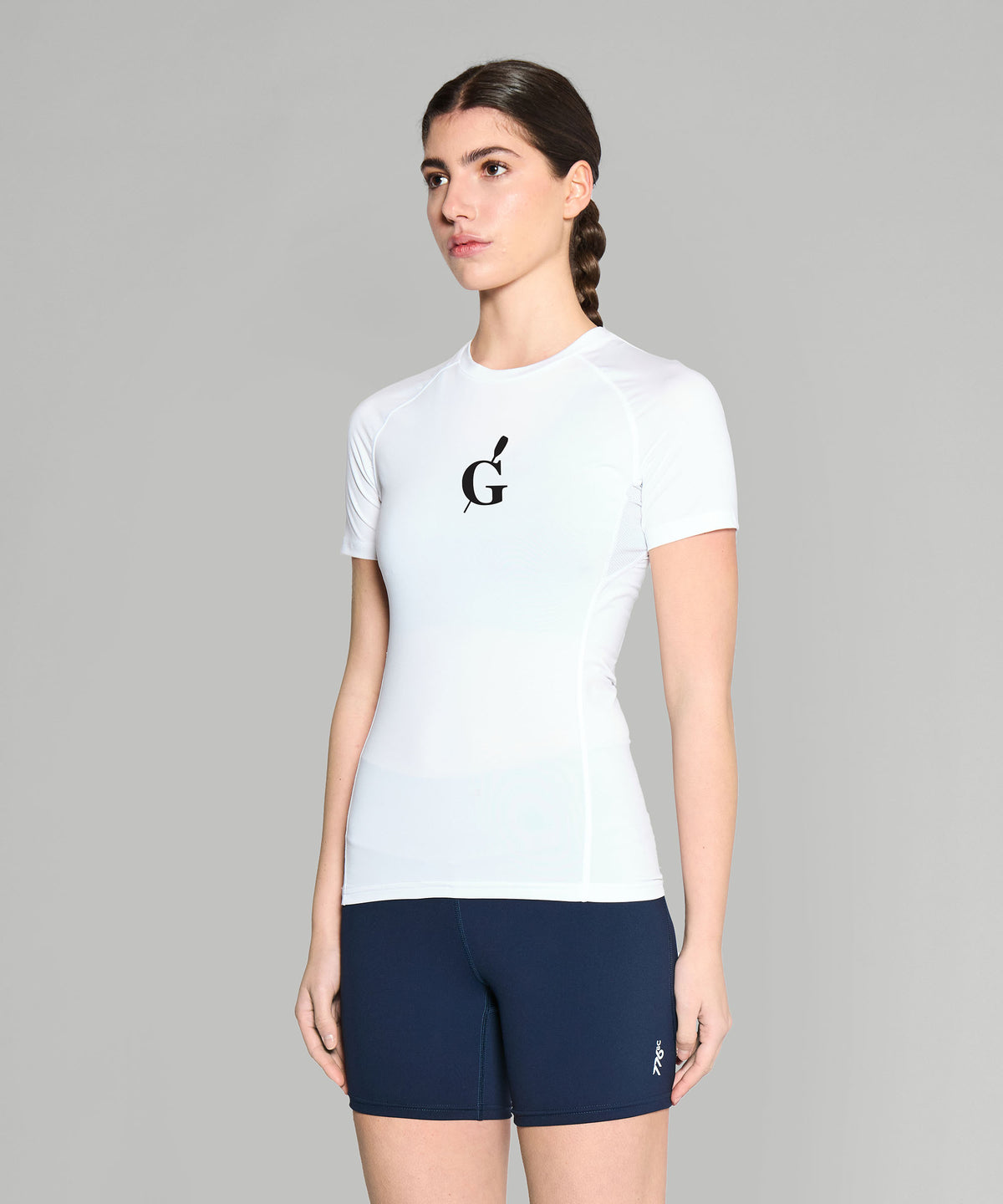 Women's Groton School Base Layer SS - White/Red