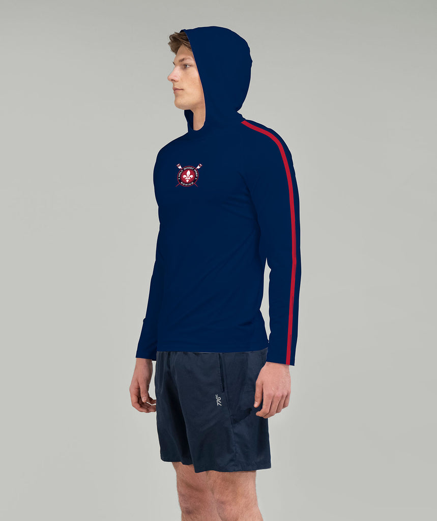 Men's Holy Ghost Prep Sun Hoodie LS - Navy/Red