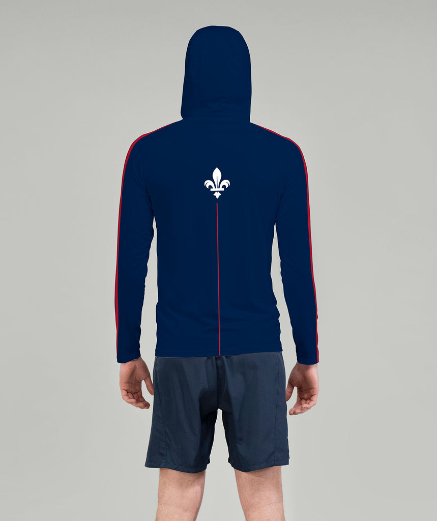 Men's Holy Ghost Prep Sun Hoodie LS - Navy/Red