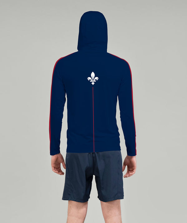 Men's Holy Ghost Prep Sun Hoodie LS - Navy/Red