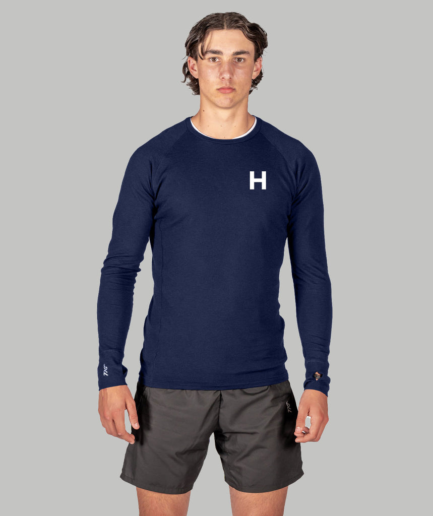 Men's Hotchkiss School Pro-Merino Crew LS - Navy