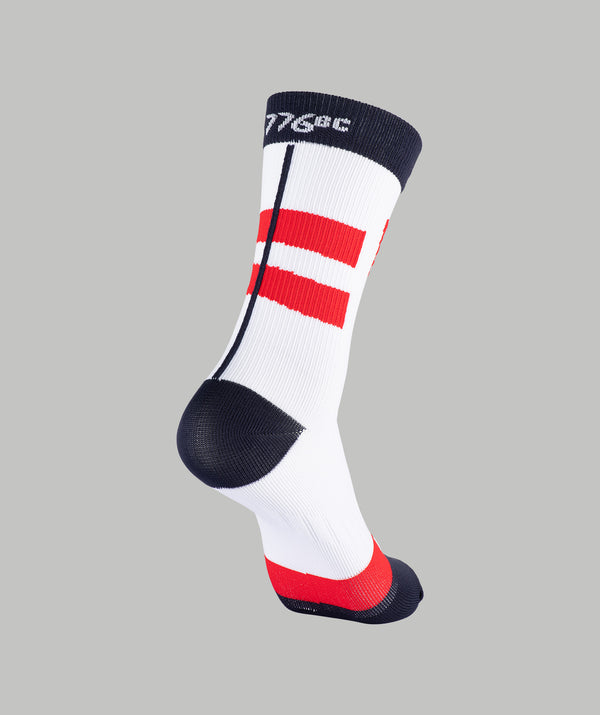 Icon Collection USA Performance Socks - White/Navy/Red