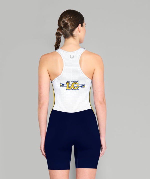 Women's Lake Oswego Community Rowing Power Unisuit - Navy/White