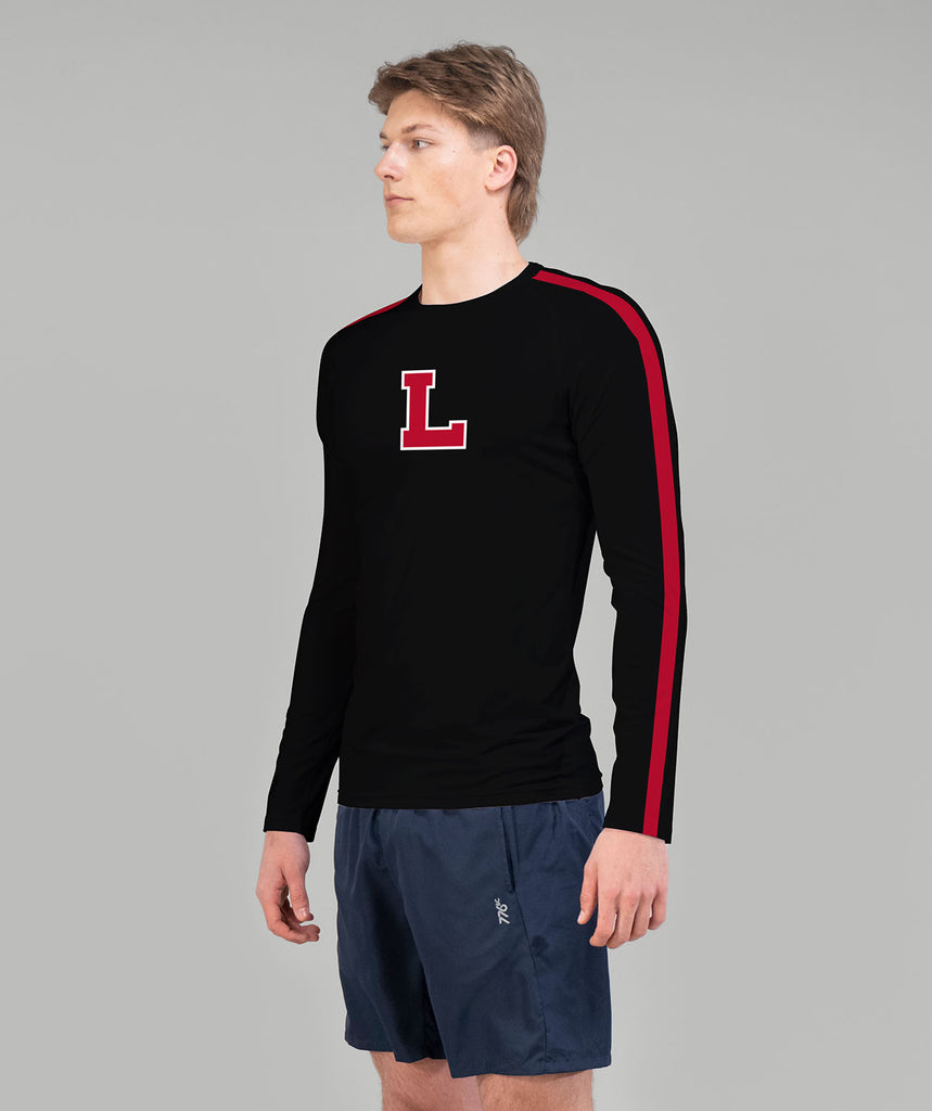 Men's Lawrenceville School Base Layer LS - Black/Red