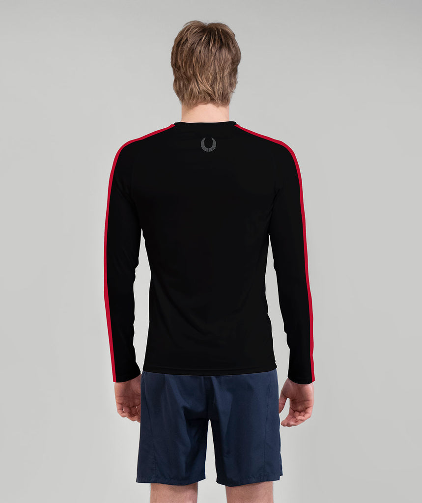 Men's Lawrenceville School Base Layer LS - Black/Red