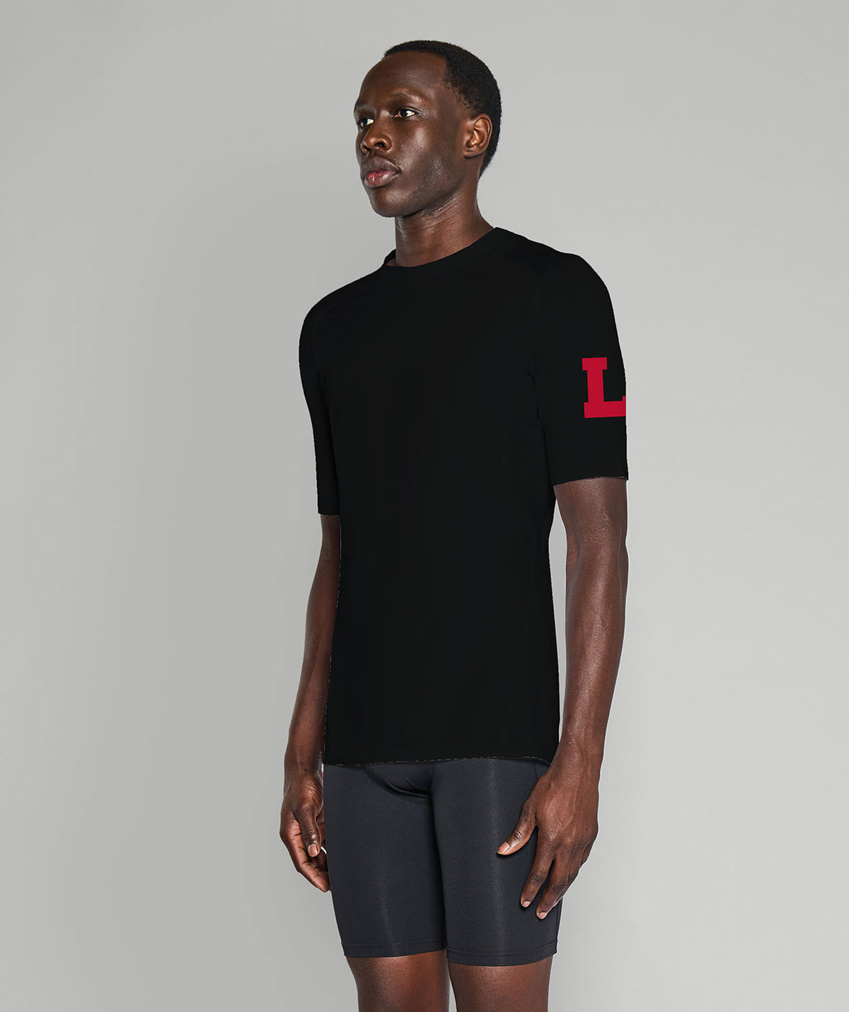 Men's Lawrenceville School Base Layer SS - Black/Red