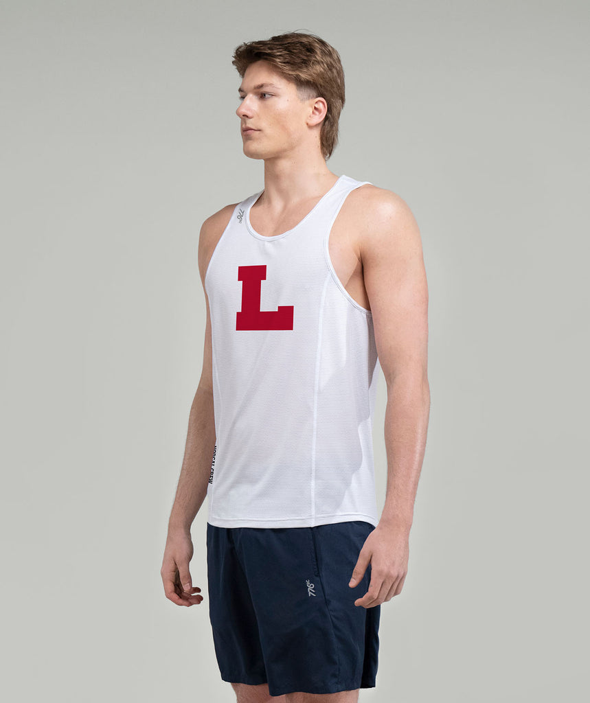 Men's Lawrenceville School Performance Tank - White/Red