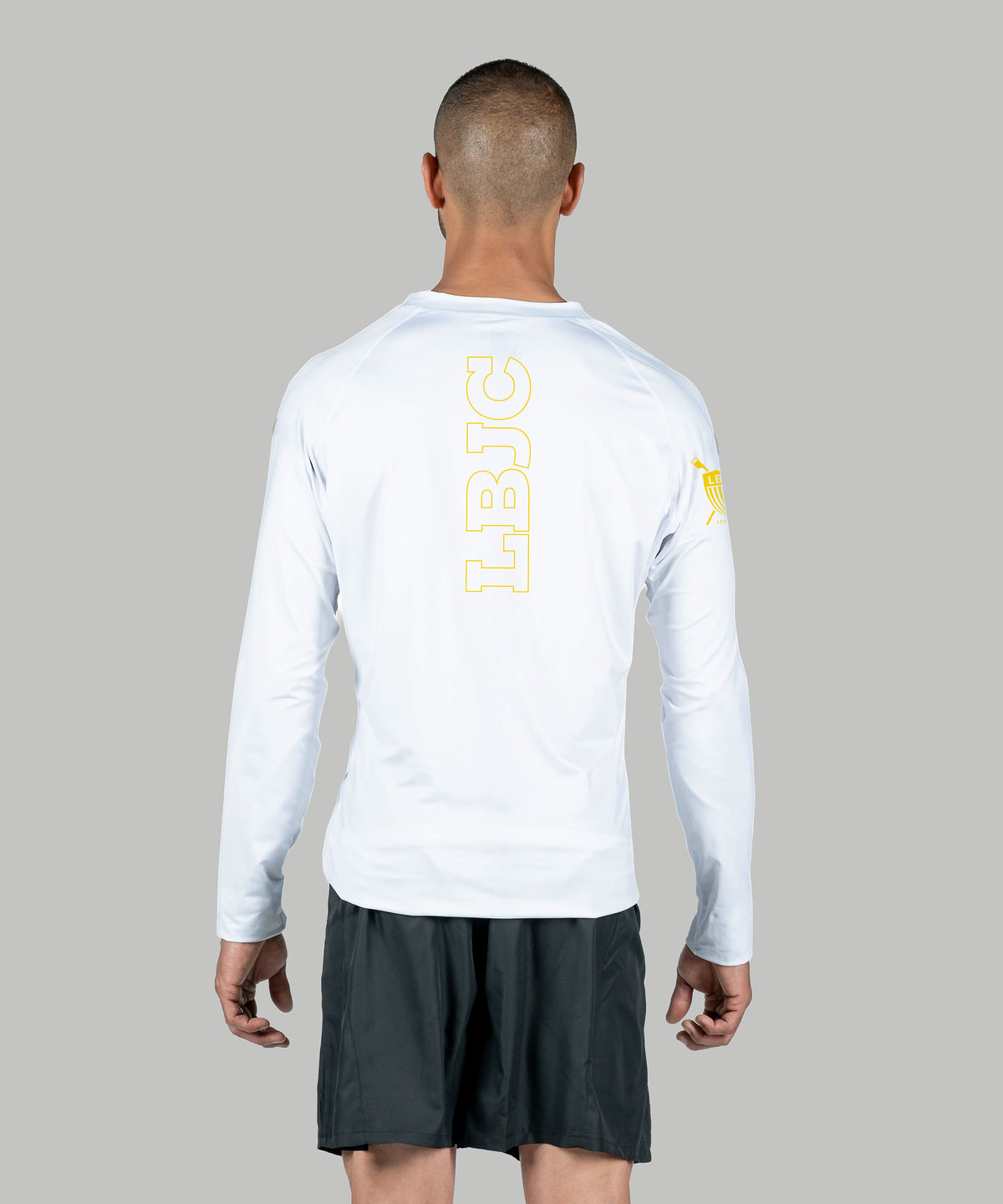 Men's Long Beach Junior Crew Training LS - White