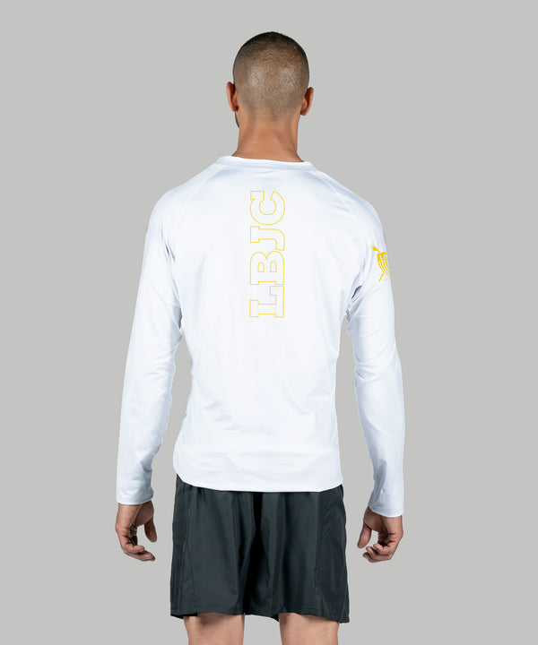 Men's Long Beach Junior Crew Training LS - White