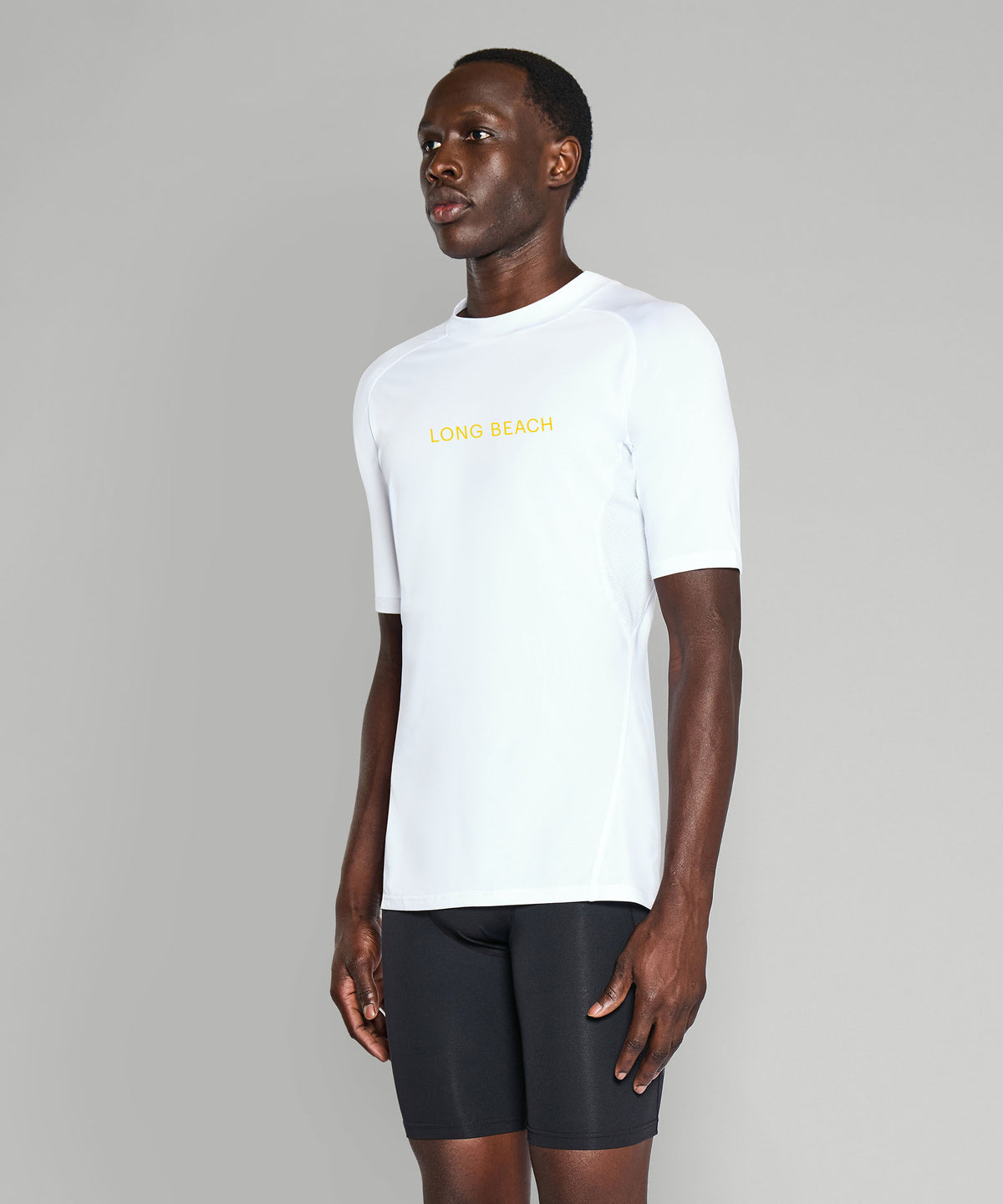 Men's Long Beach Junior Crew Base Layer SS - White