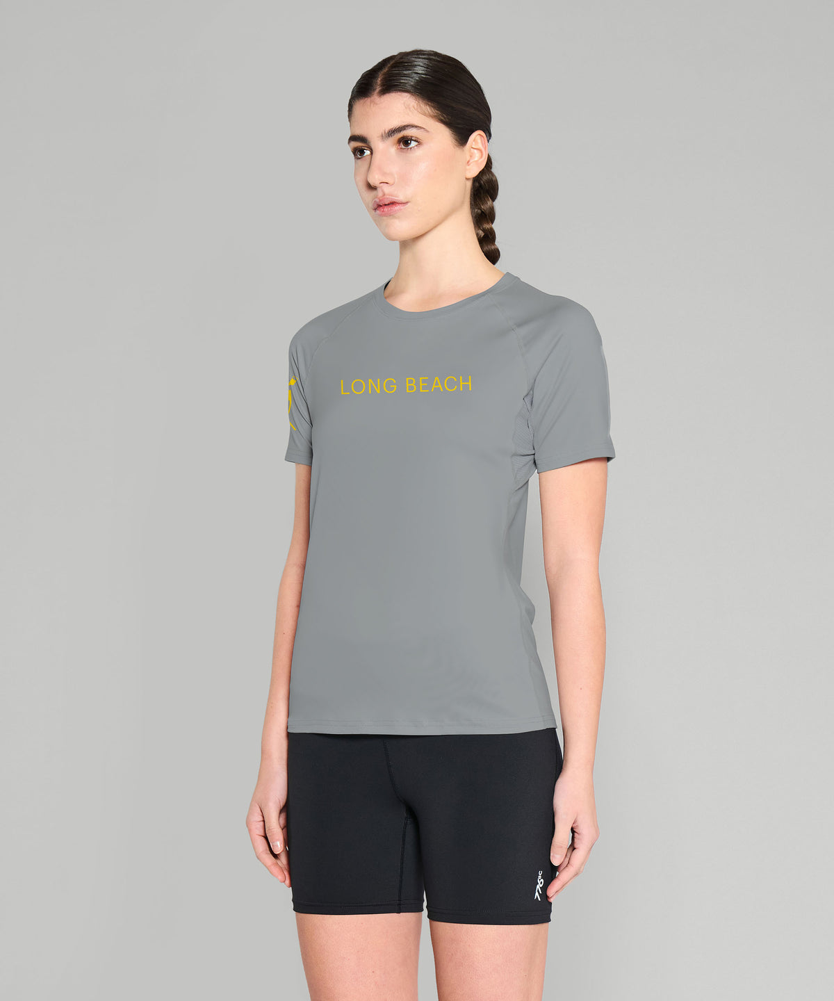 Women's Long Beach Junior Crew Training T-Shirt SS - Grey