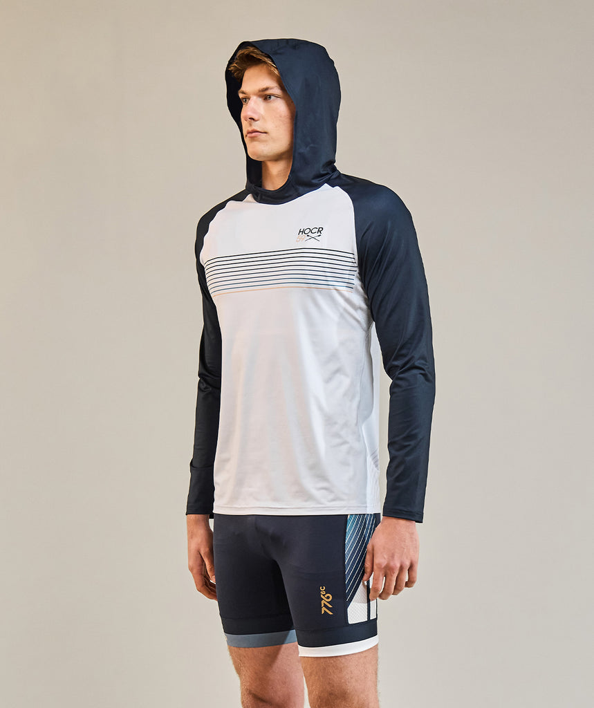 Men's 776BC X HOCR 59 Summer Hoodie LS - Navy/White